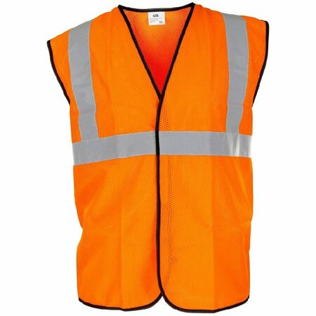 SAS SAFETY Class 2 HI-VIZ Orange Vest - Medium 692-1208